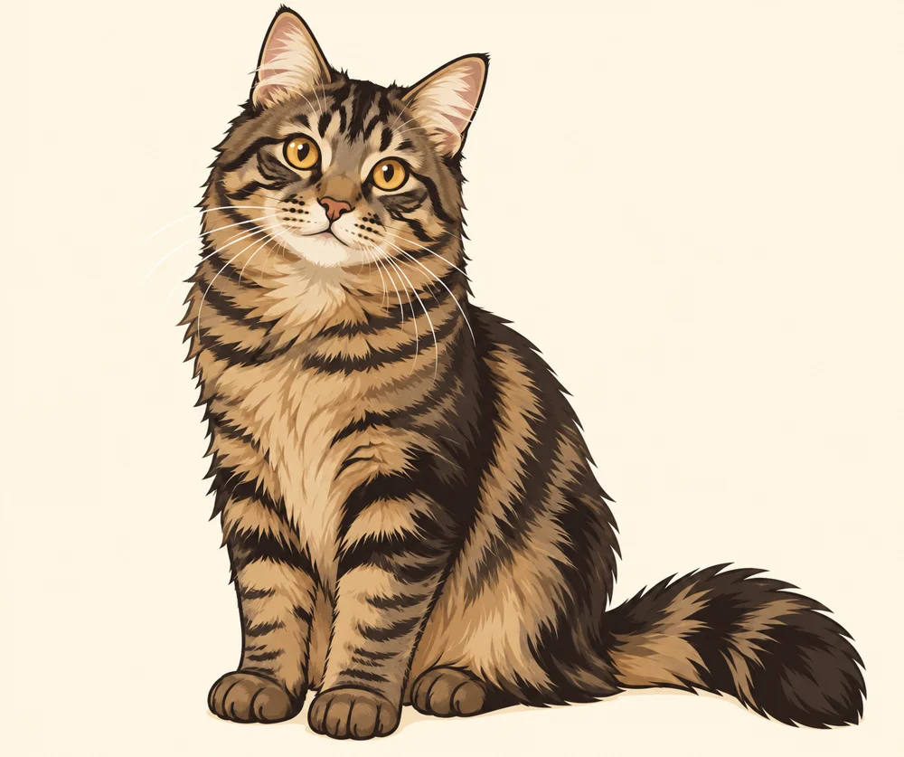 奶糖 · 同一只虚拟混血猫的 AI 漫画图