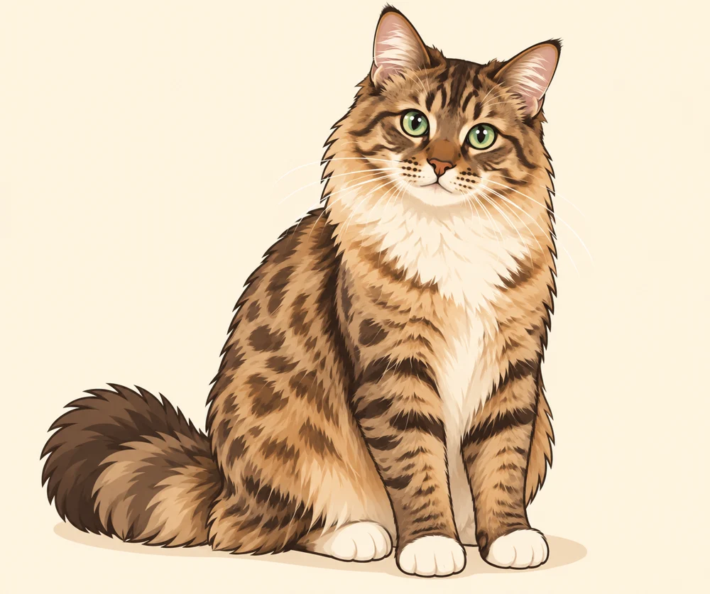 橘子汽水 · 同一只虚拟混血猫的 AI 漫画图