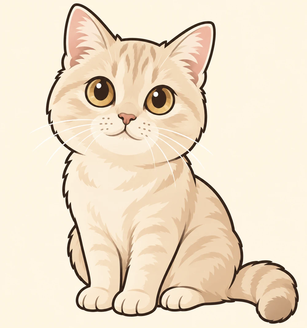 奶油侦探 · 同一只虚拟混血猫的 AI 漫画图