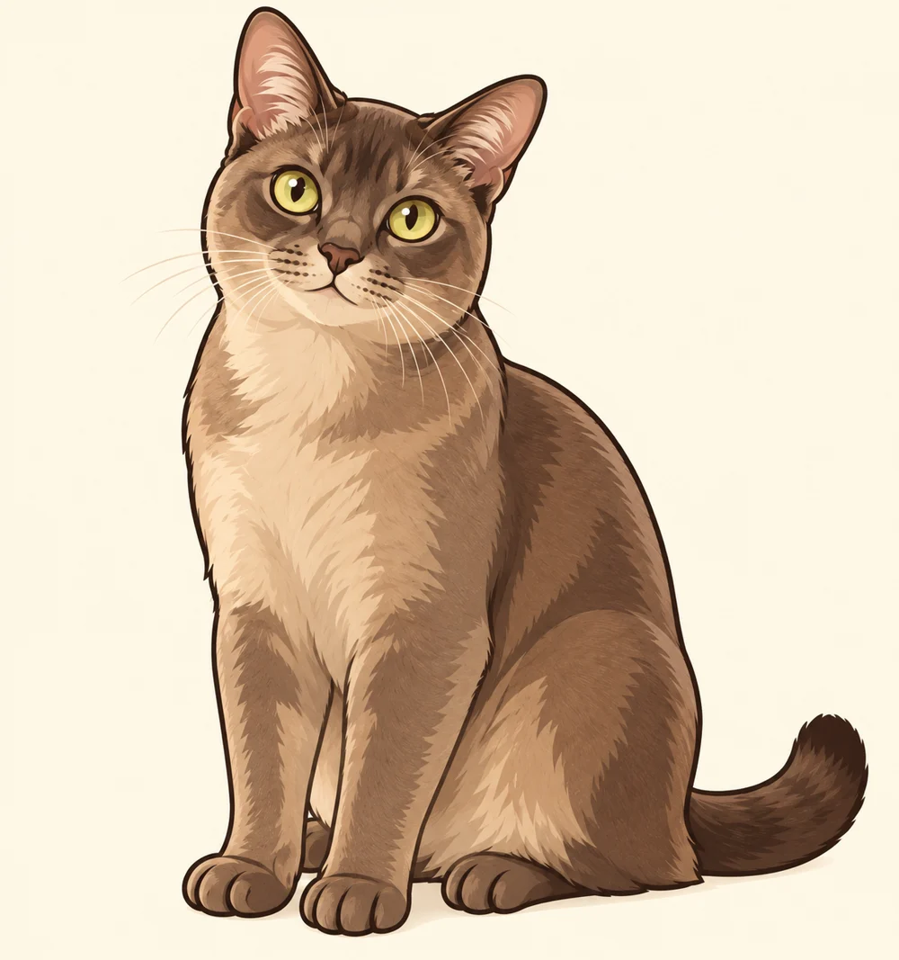 星星饼 · 同一只虚拟混血猫的 AI 漫画图