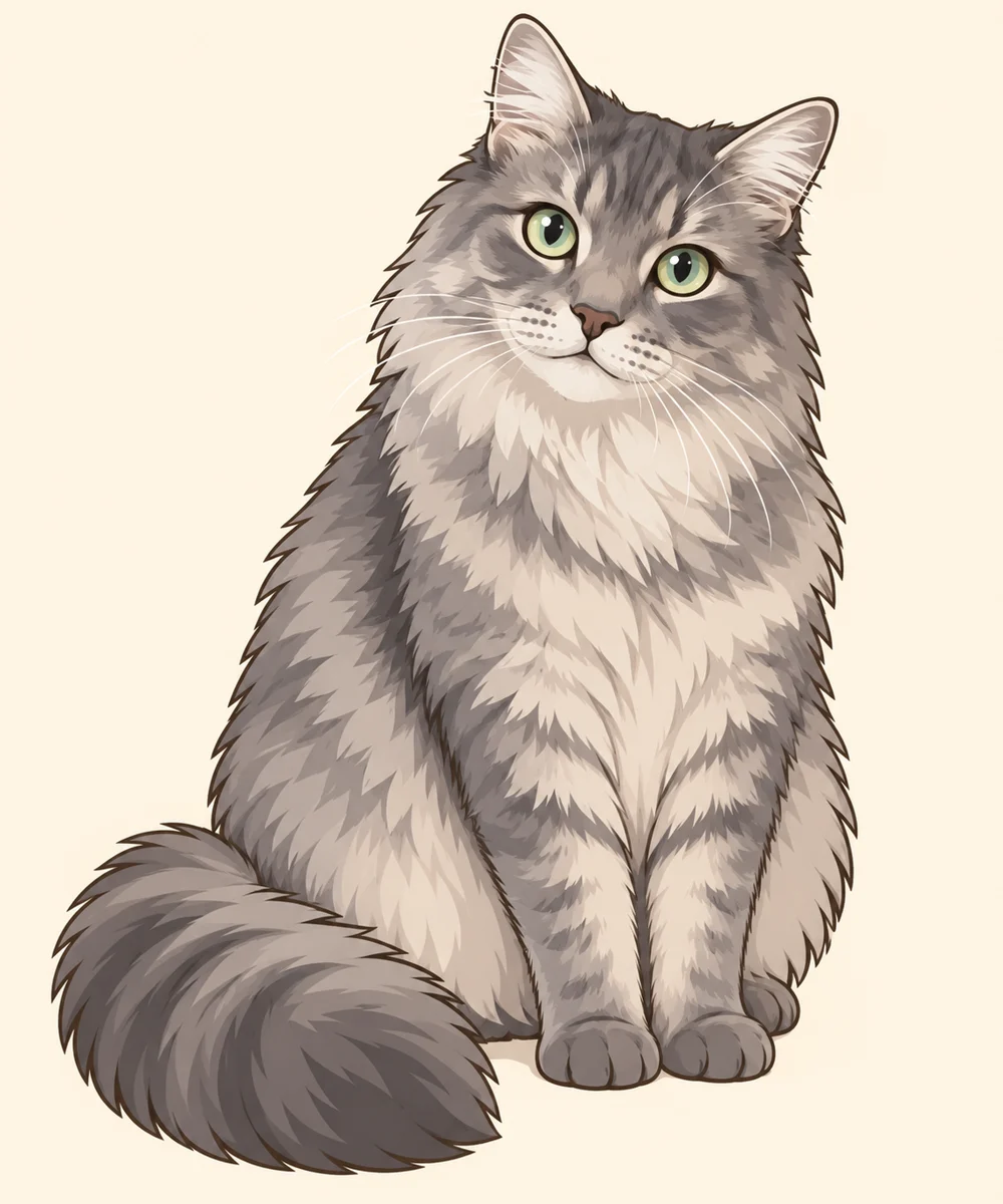 小麦穗 · 同一只虚拟混血猫的 AI 漫画图