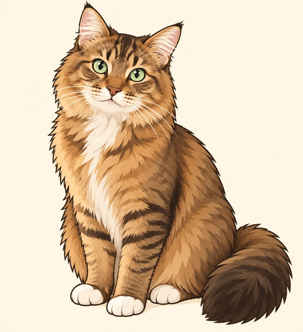 ごま団子 · 同じ架空のミックス猫のAI漫画画像