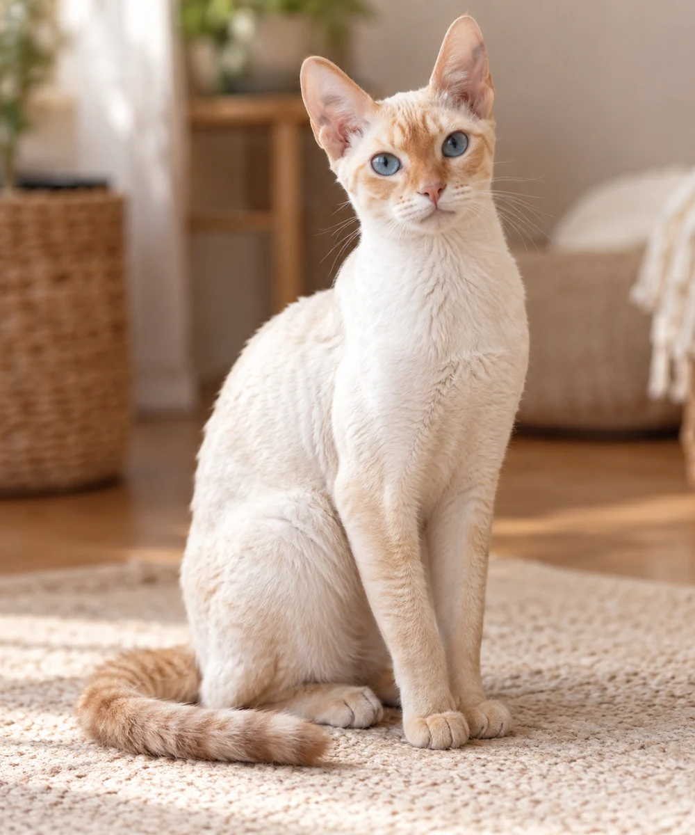 椰子云 · AI 生成的虚拟混血猫写实图