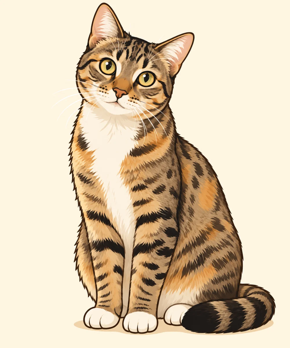 ちいさなヘーゼル · 同じ架空のミックス猫のAI漫画画像