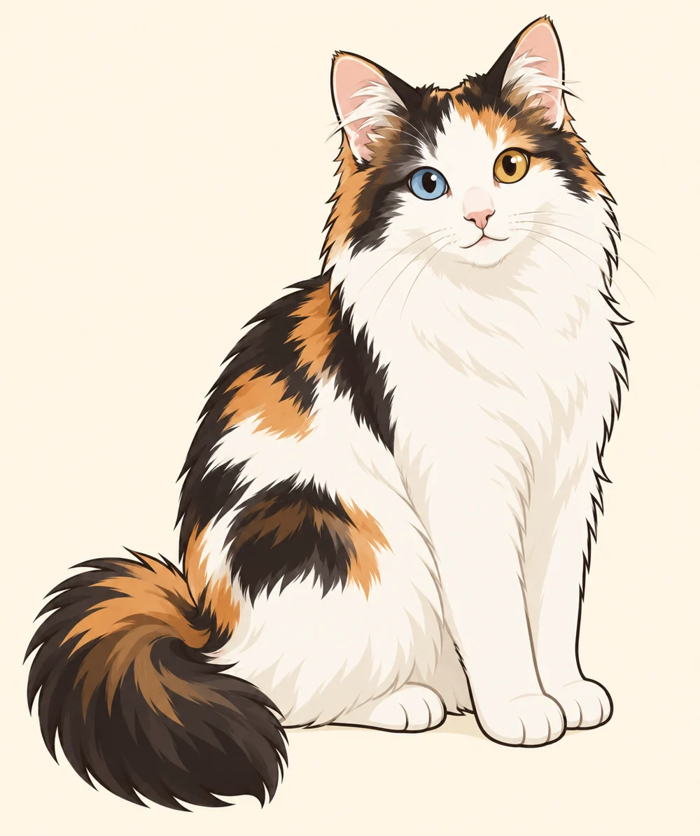 金木犀ケーキ · 同じ架空のミックス猫のAI漫画画像