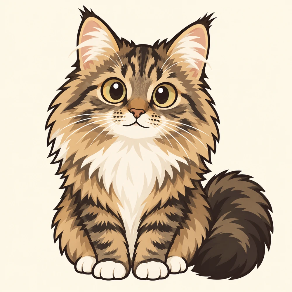 森林棉花 · 同一只虚拟混血猫的 AI 漫画图