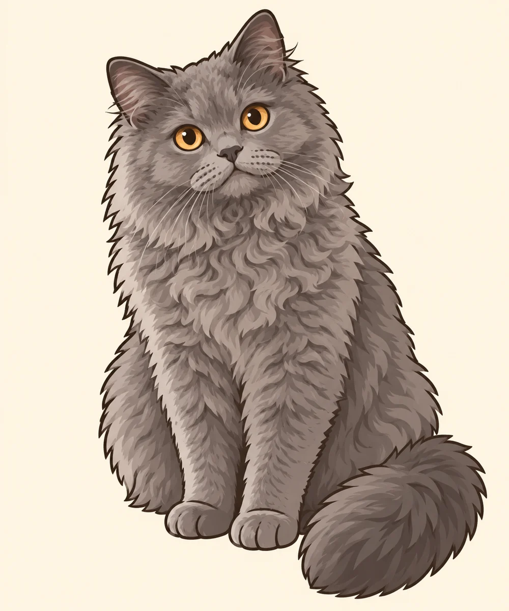 メープルシュガー · 同じ架空のミックス猫のAI漫画画像
