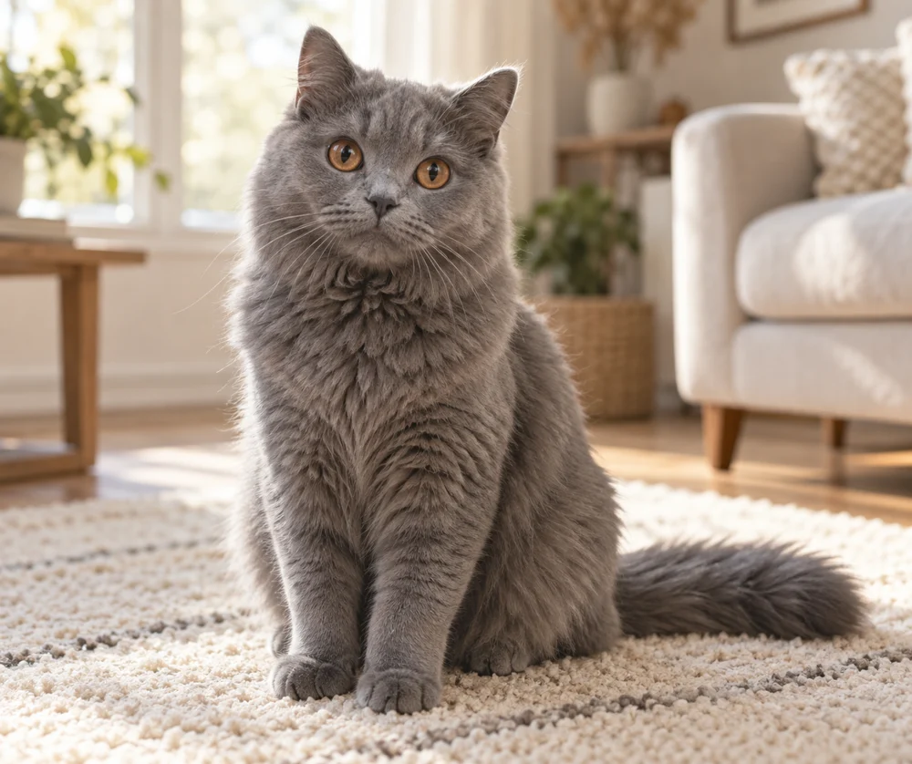 星河豆 · AI 生成的虚拟混血猫写实图