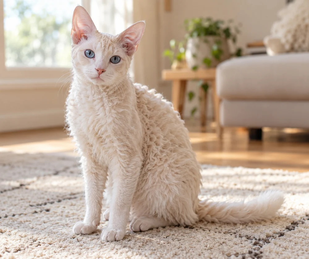 小月饼 · AI 生成的虚拟混血猫写实图