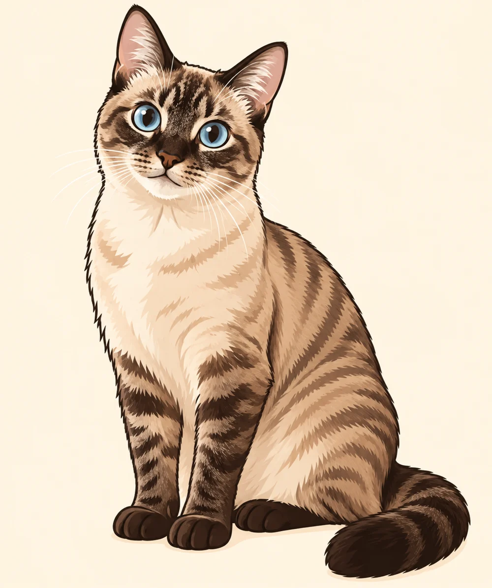 蜂蜜豆 · 同一只虚拟混血猫的 AI 漫画图