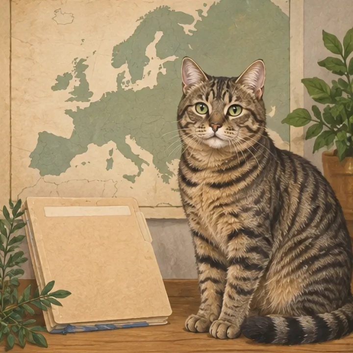 源于欧洲自然家猫类型