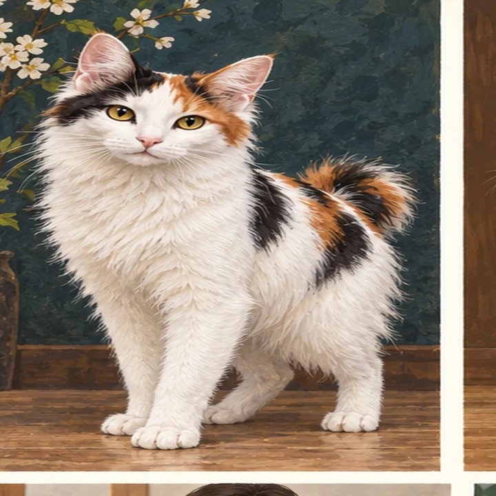 认出这只三花短尾猫
