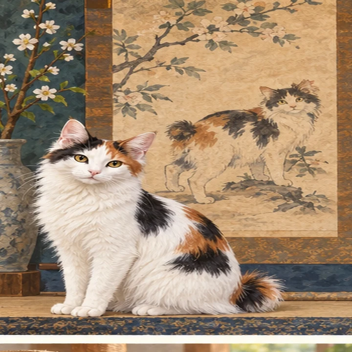 日本记录中的长毛短尾猫