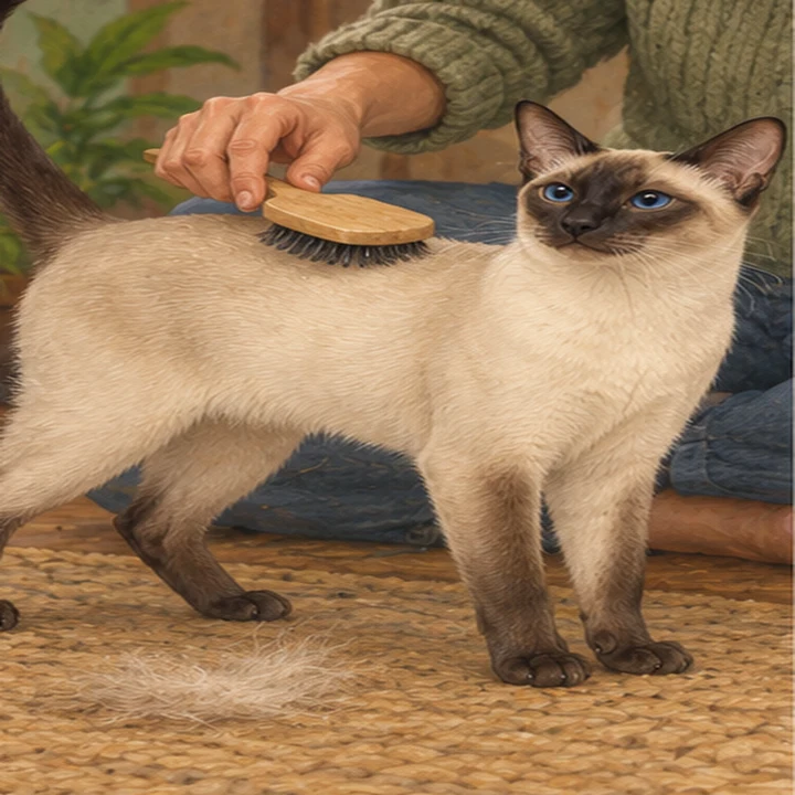 短毛也需要轻柔梳理