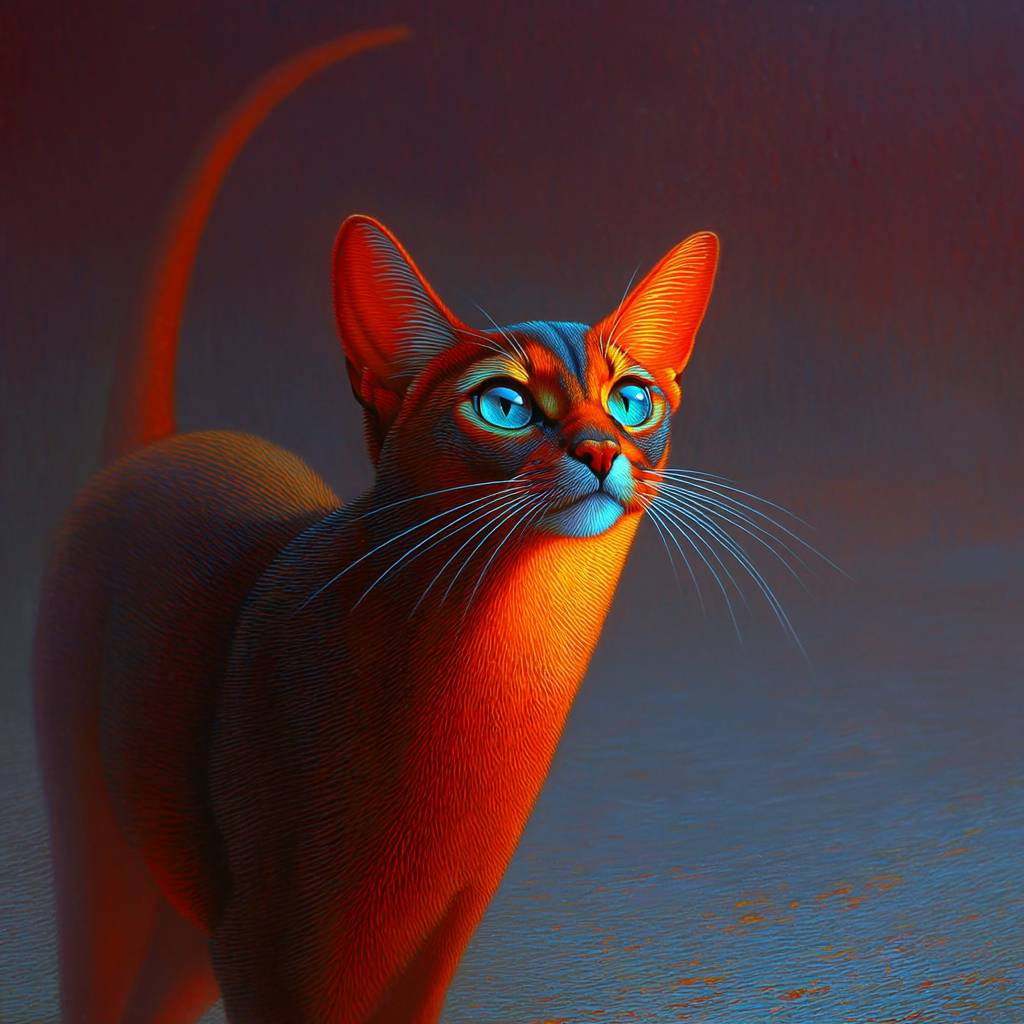 El gato abisinio es lindo