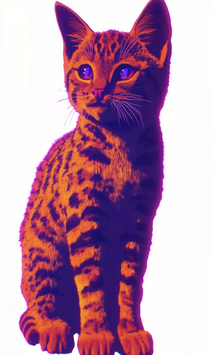 Die Ocicat Katze ist niedlich