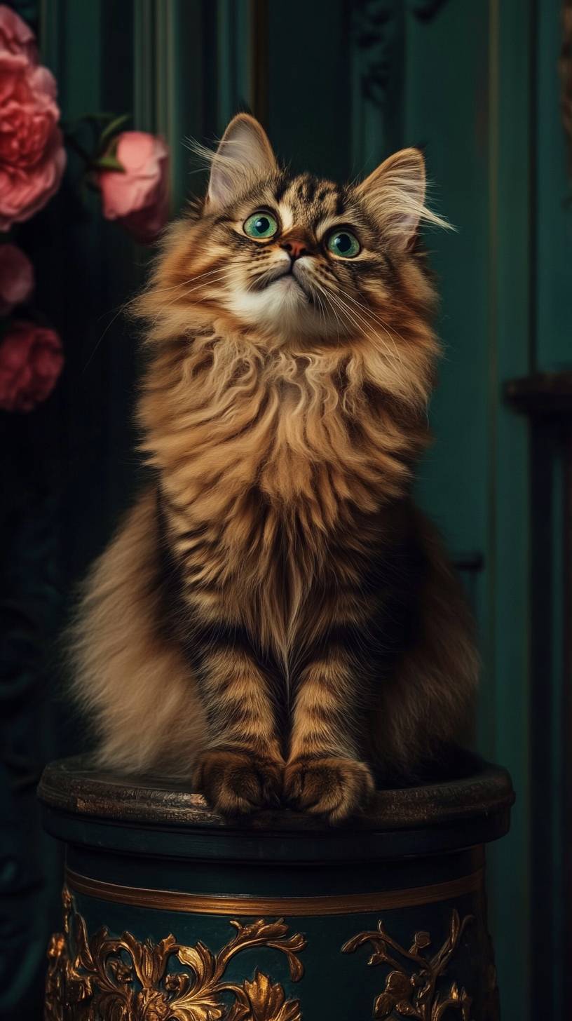 西伯利亚猫很可爱