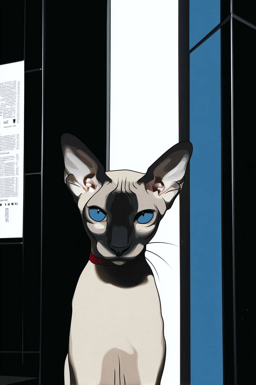 Peterbald cat is cute