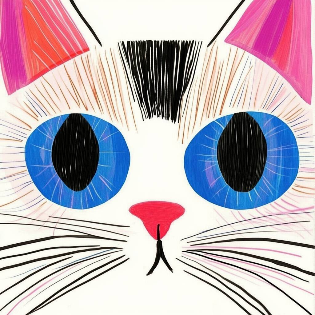 El gato de ojos azules es lindo