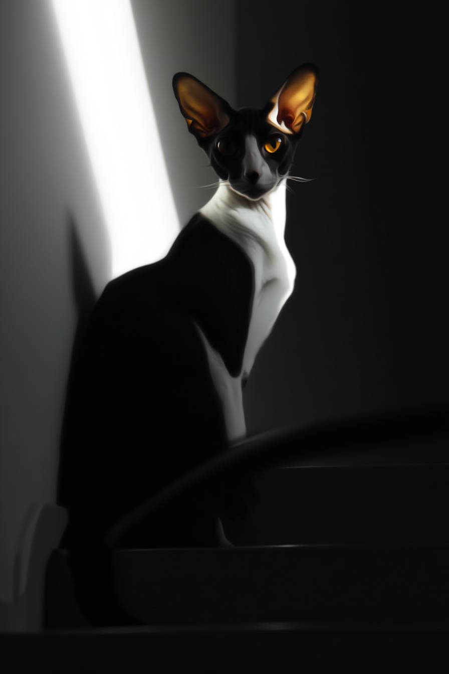 Le chat Cornish Rex est mignon