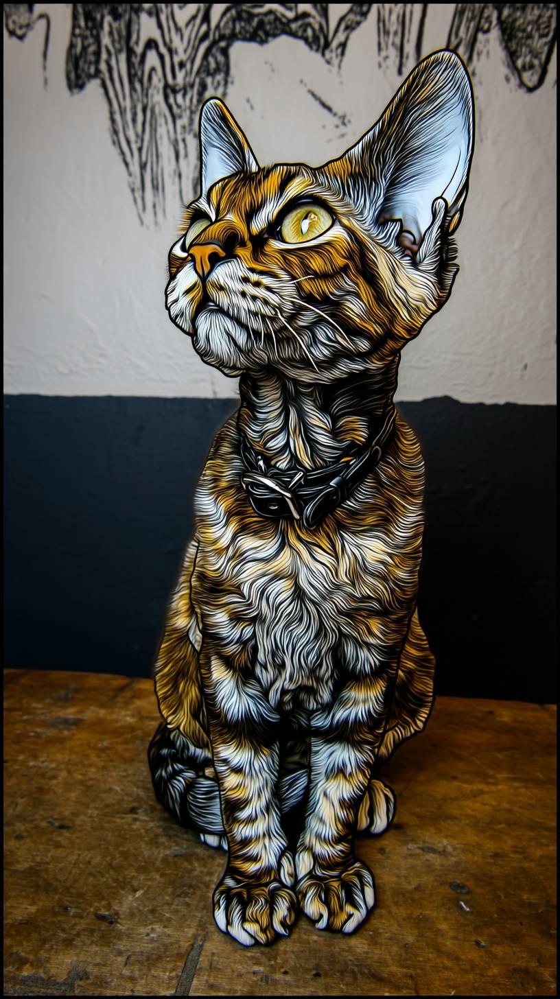 Devon Rex cat is cute