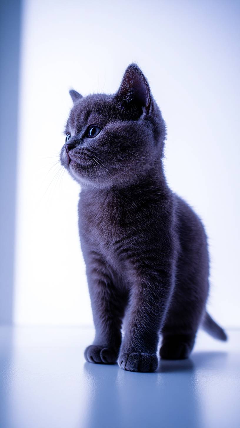 El gato British Shorthair es lindo