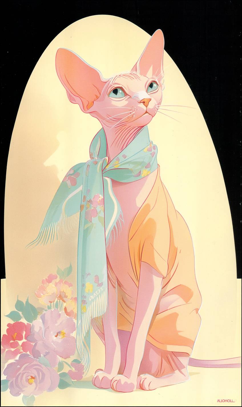 Sphynx Katze ist süß