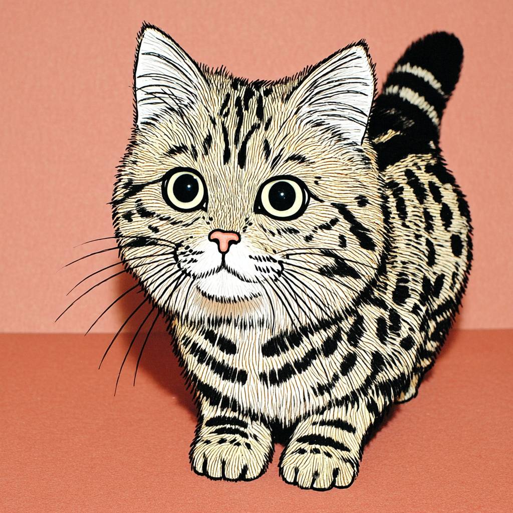 El gato Kurilian Bobtail es muy lindo
