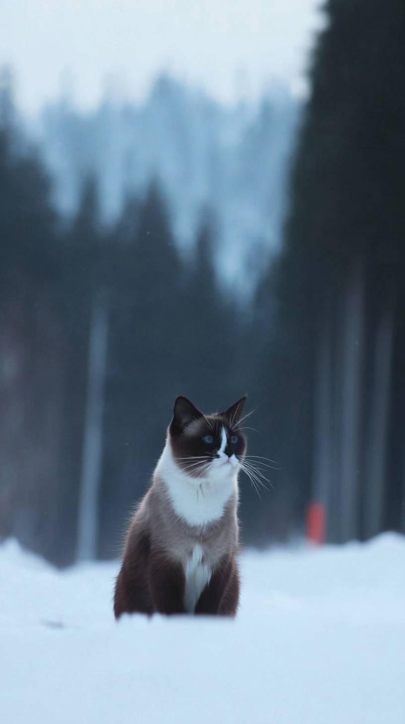 雪鞋猫可爱