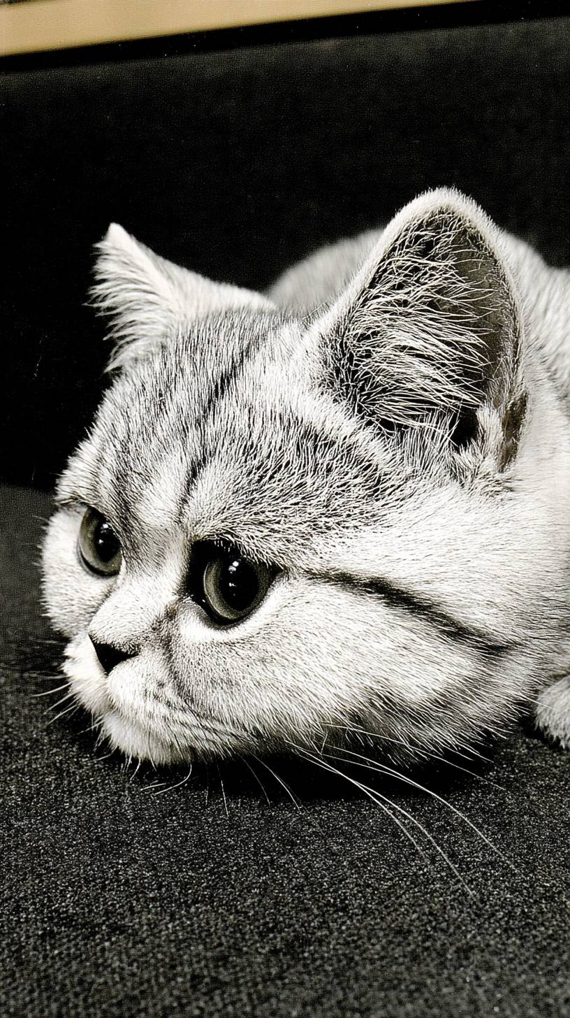 El gato British Shorthair es lindo.