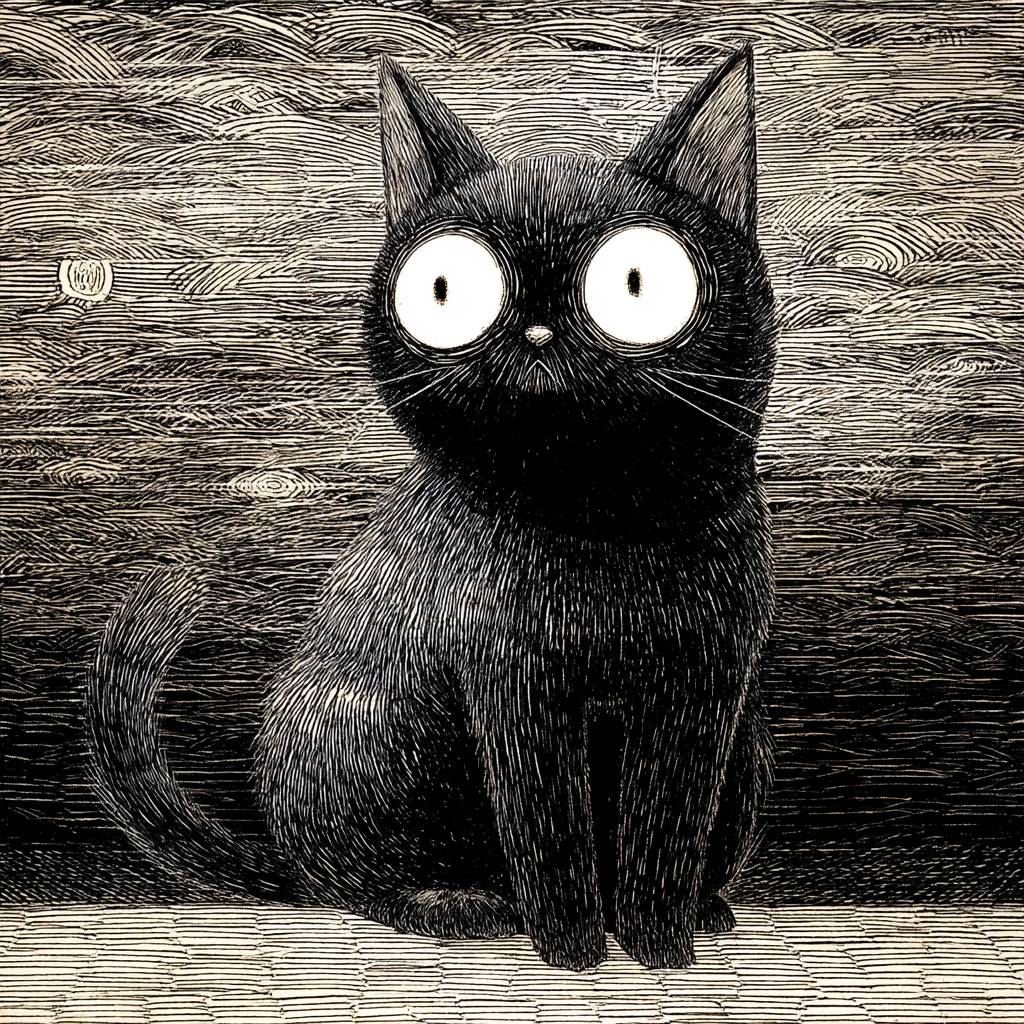 Anxious Cat by Junji Ito