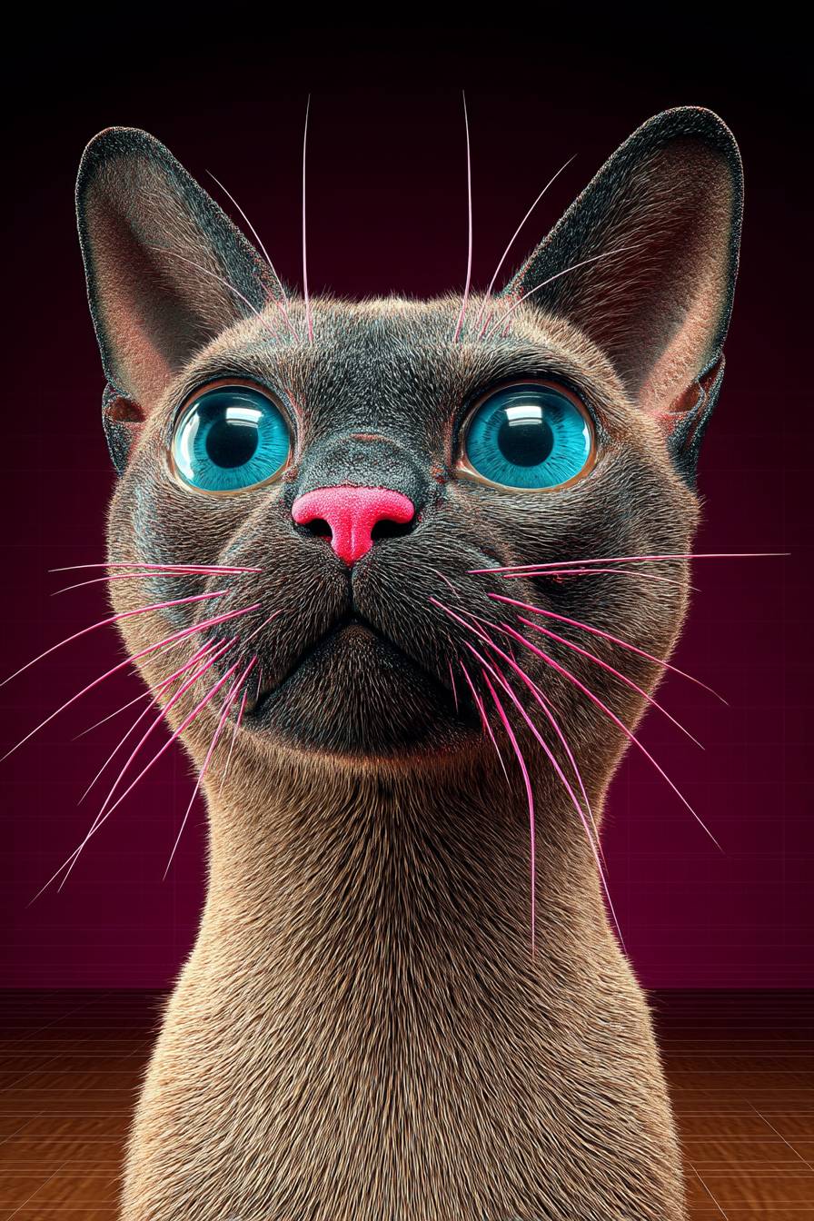 Eine süße Tonkin-Katze