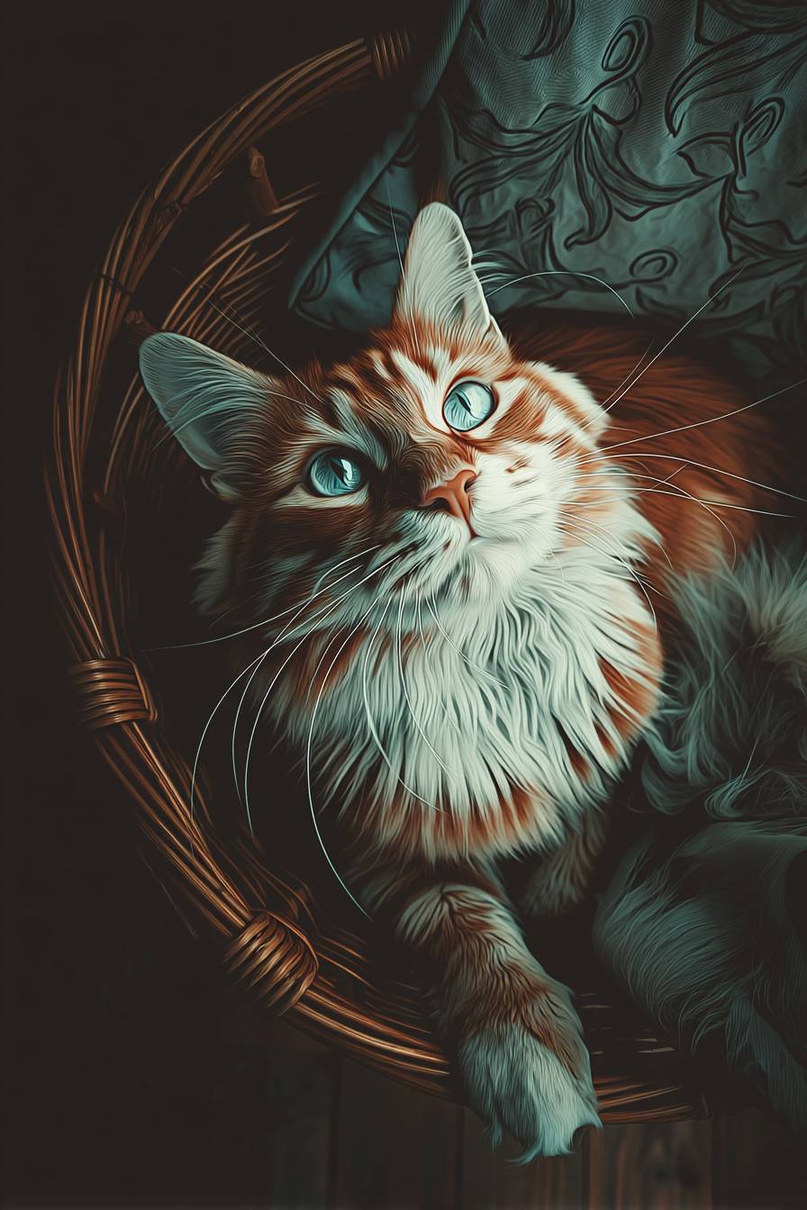 Cymric Katze ist süß