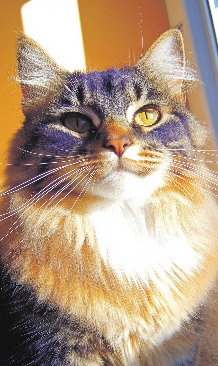 Norwegian Forest cat is cute
