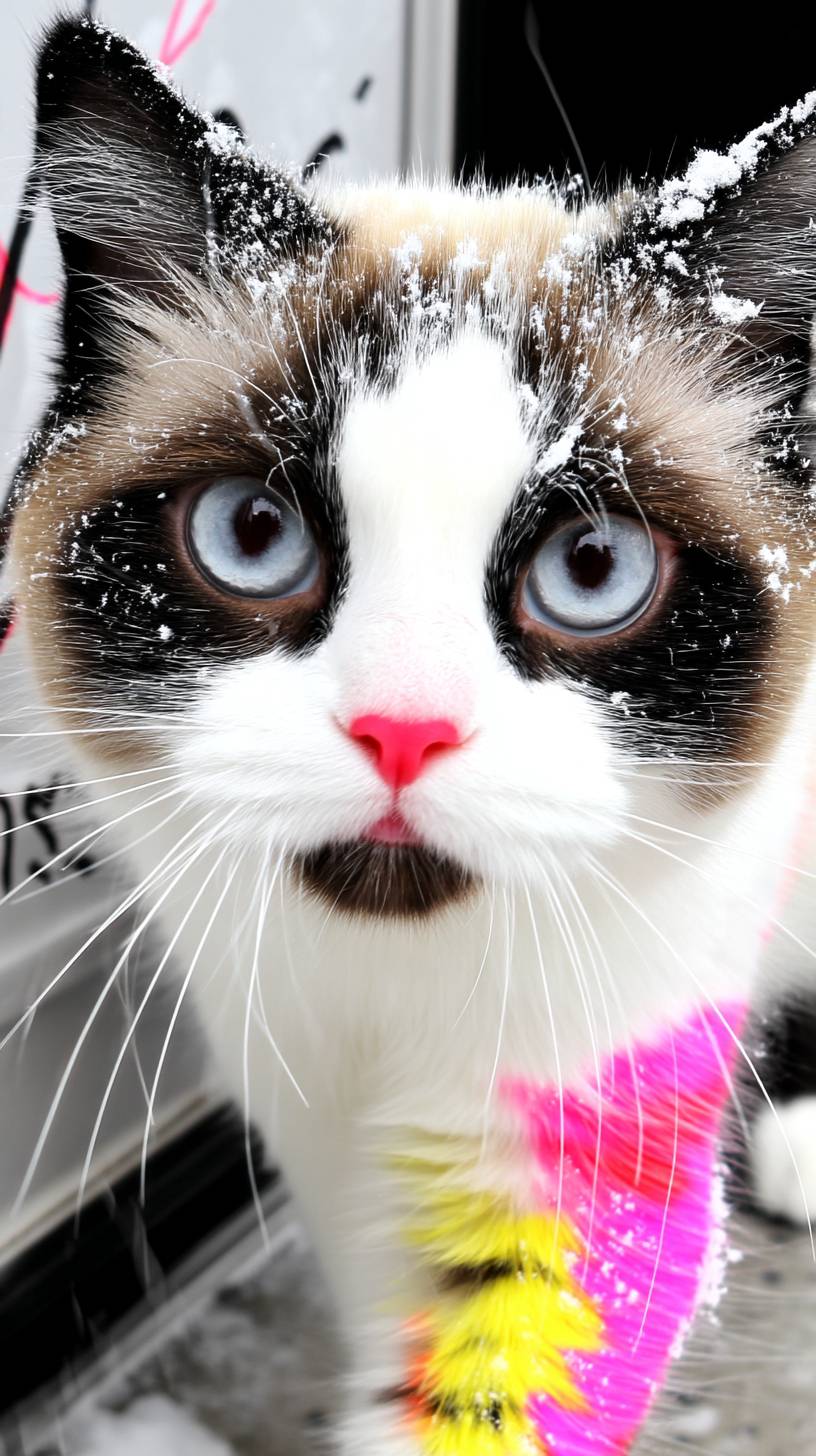 Le chat Snowshoe est mignon