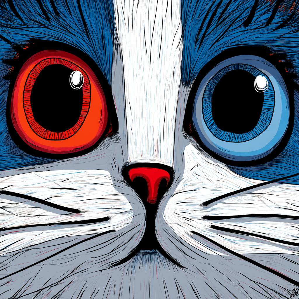 Eine süße Katze mit blauen Augen