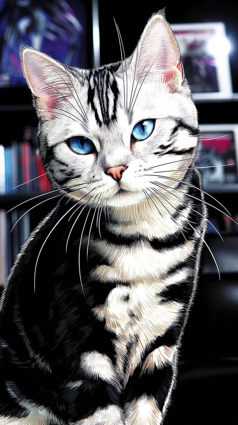 El gato American Shorthair es lindo