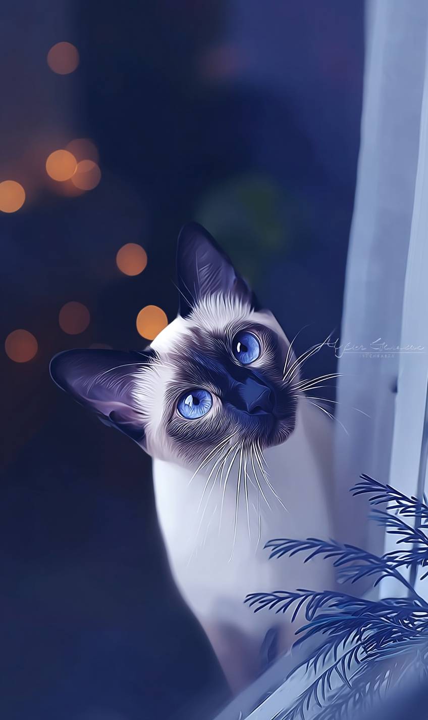 Siamesische Katze ist süß