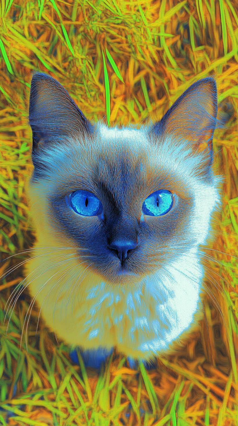 Los gatos balineses son lindos