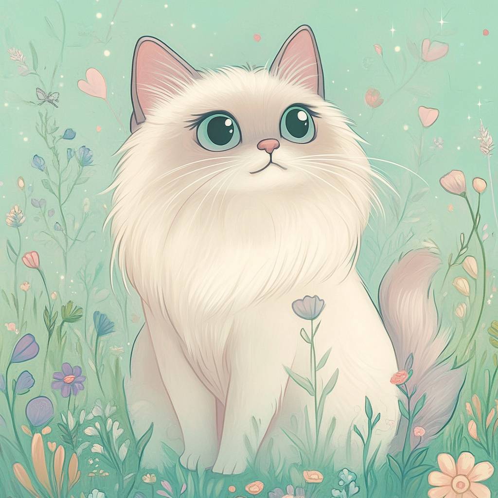 El gato Birmano es lindo