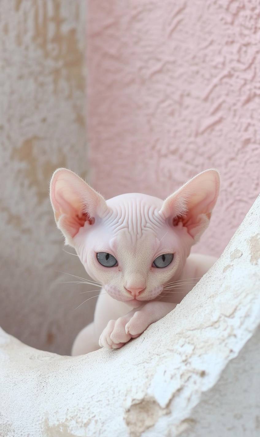 Die Sphynx-Katze ist süß