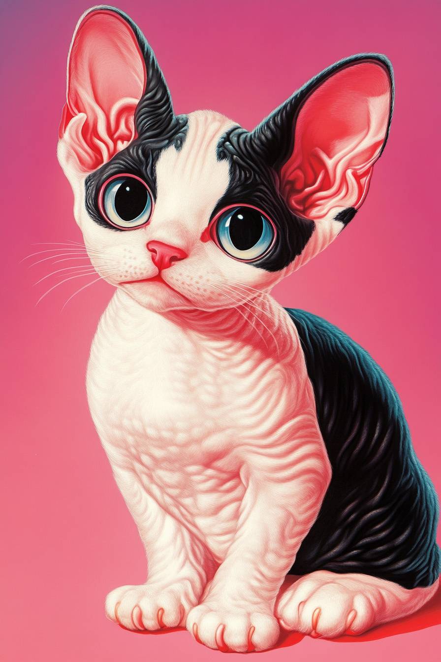 El gato Cornish Rex es lindo