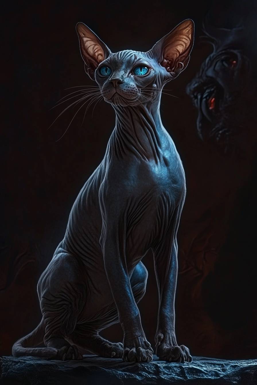 El gato Peterbald es lindo