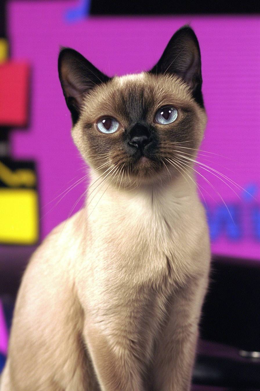El gato birmano es lindo