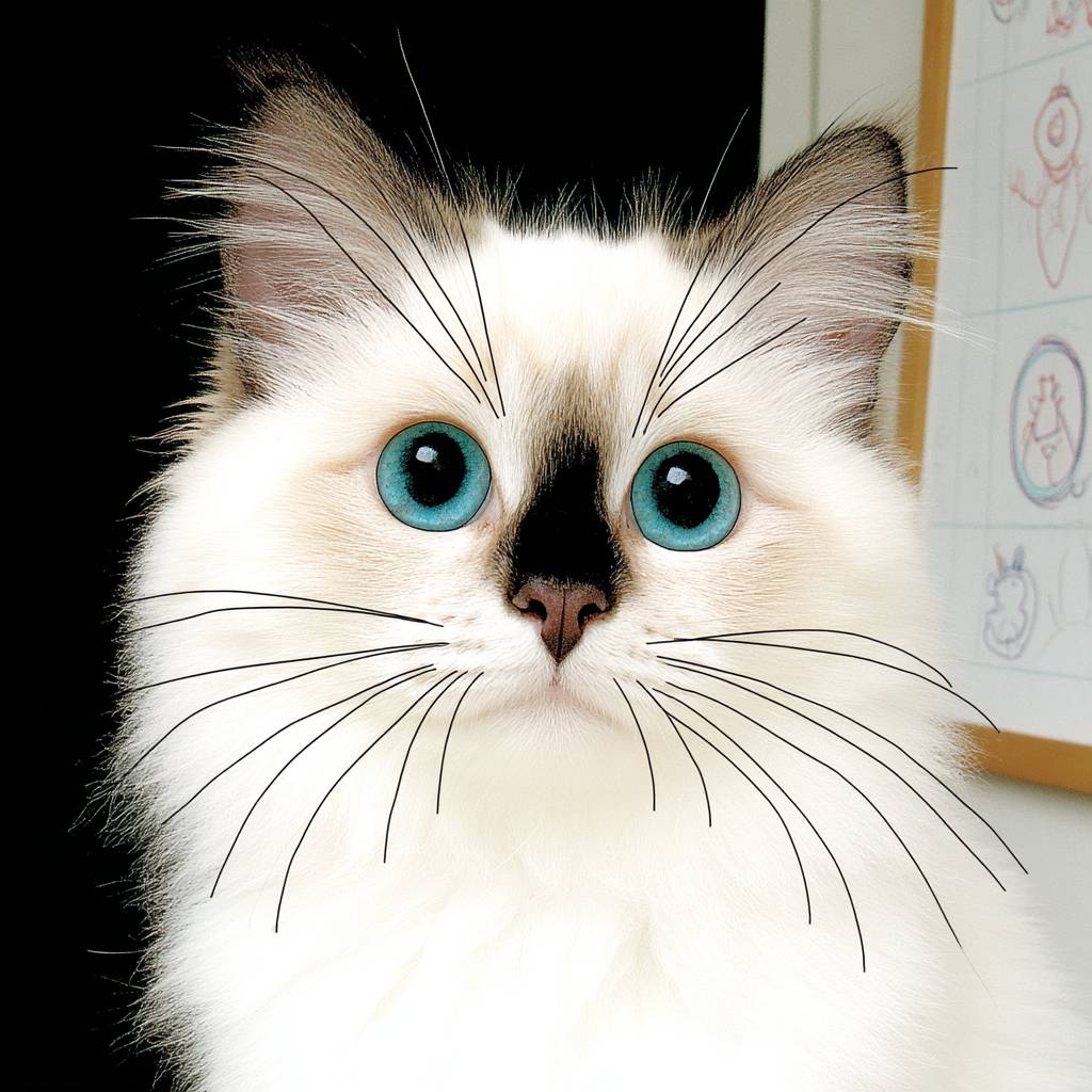 El gato Birmano es lindo