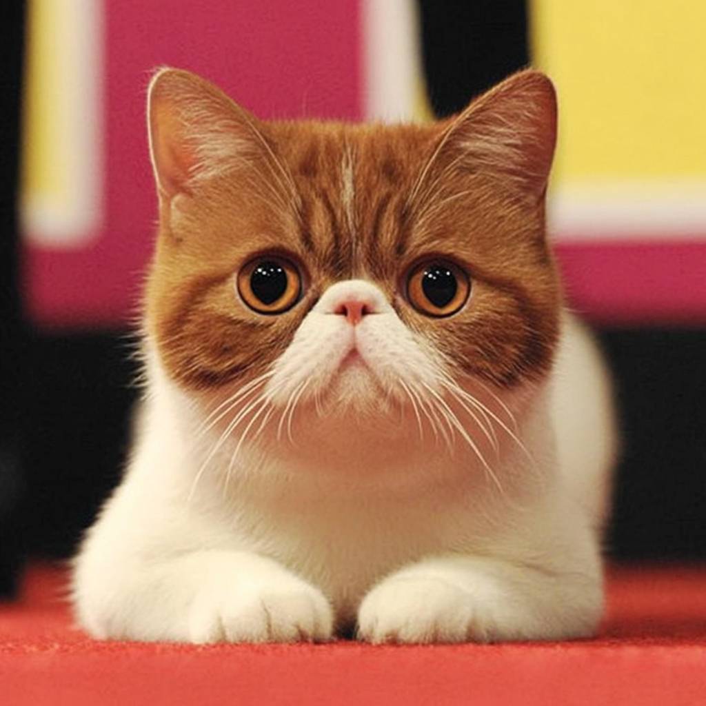 El gato Exotic Shorthair es lindo