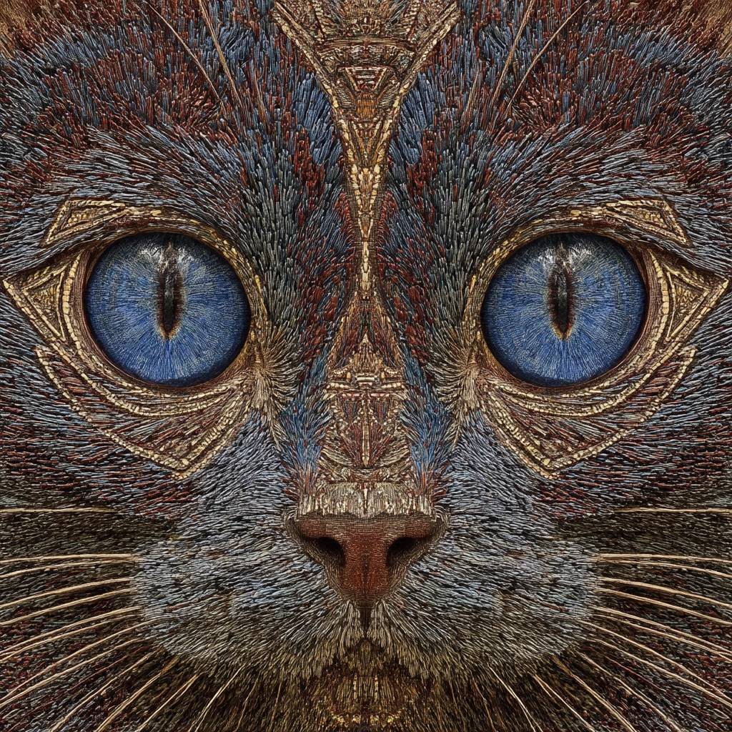 El gato de ojos azules es lindo