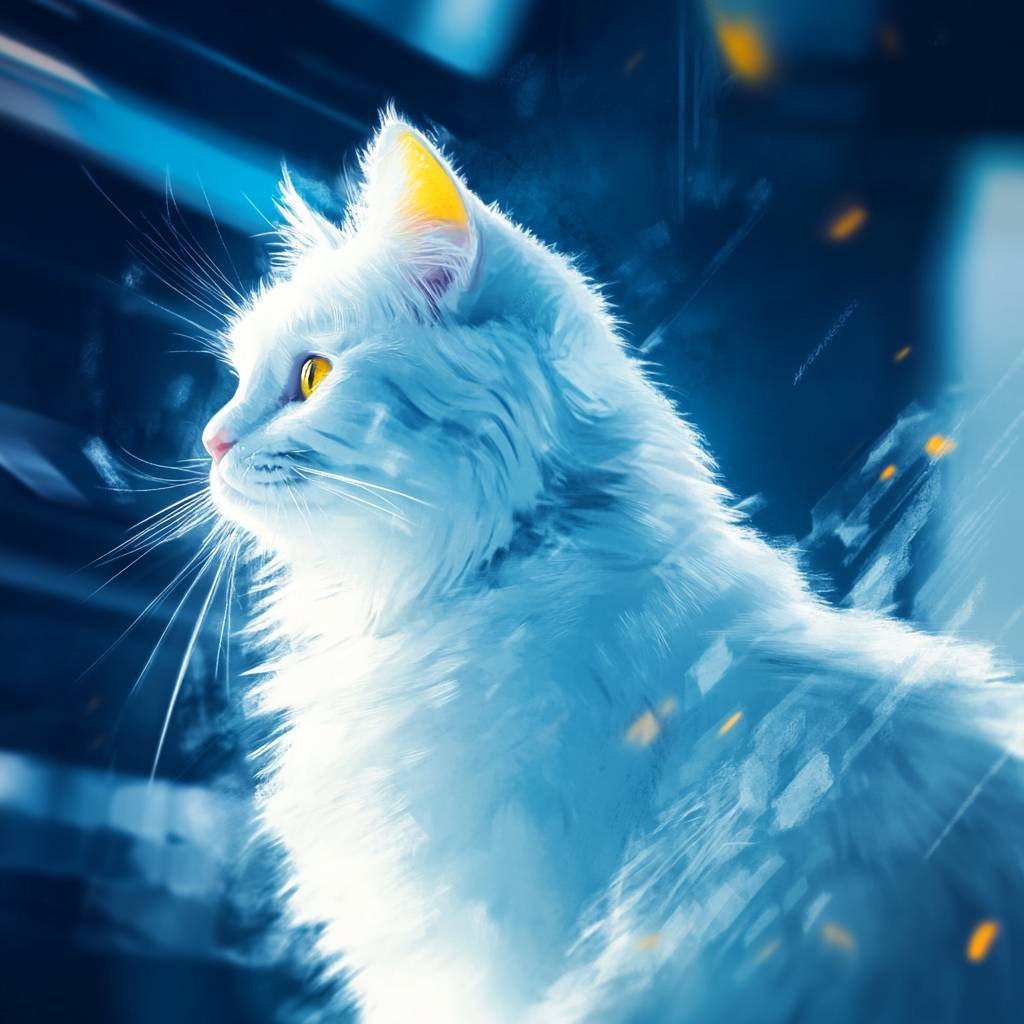 El gato Angora turco es lindo
