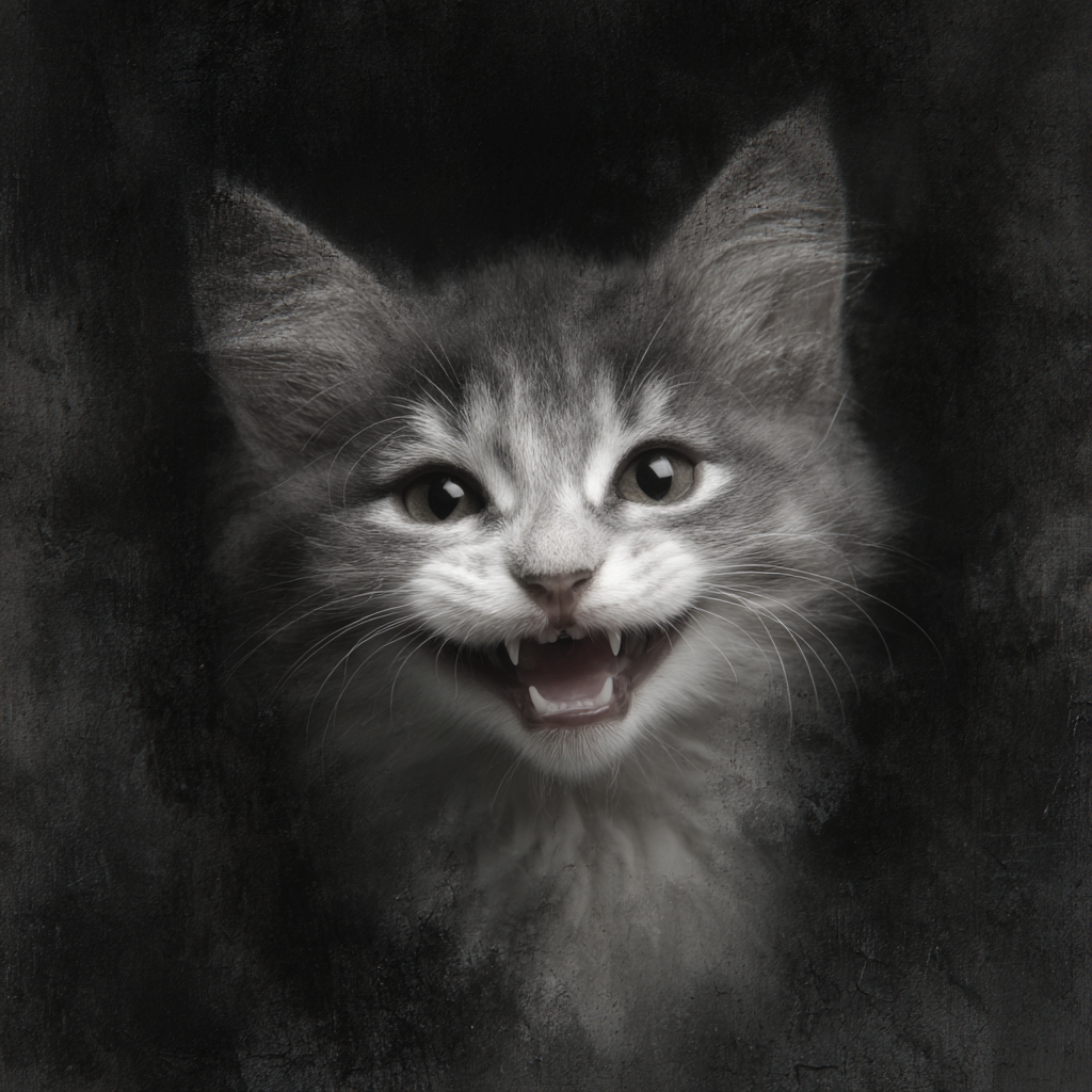 grinning kitty cat