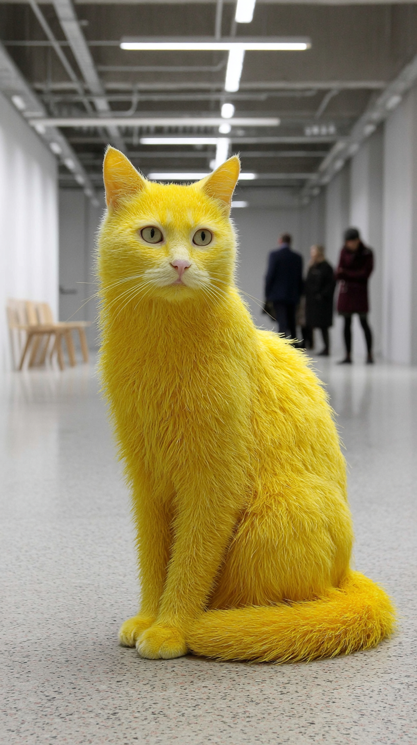 Un gato amarillo